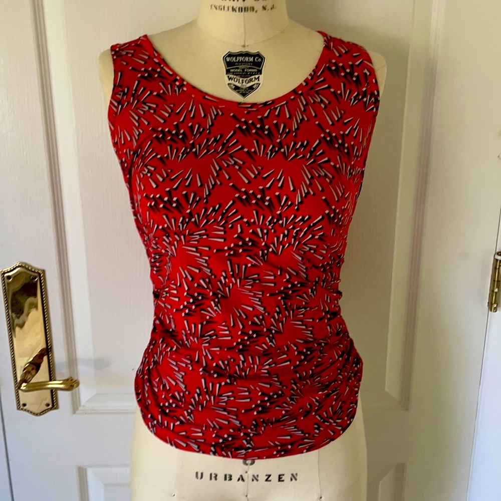 Diane von Furstenberg red silk tank